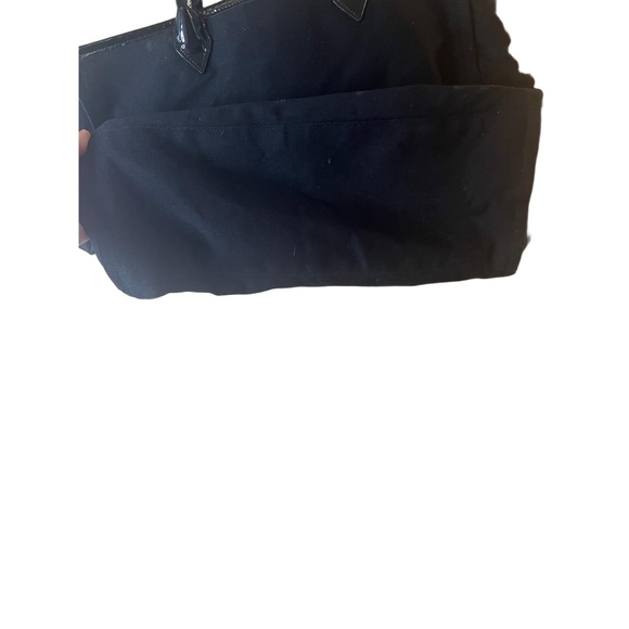 Victorias Secret Black Tote Love Victoria Chain Handle Gold Studs - Picture 11 of 11